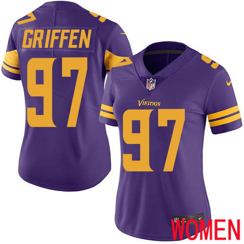 Minnesota Vikings #97 Limited Everson Griffen Purple Nike NFL Women Jersey Rush Vapor Untouchable->youth nfl jersey->Youth Jersey
